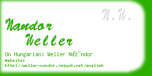 nandor weller business card